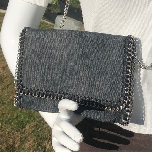 URBAN EXPRESSIONS DENIM CROSSBODY CLUTCH - Picture 3 of 10